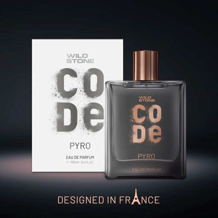 Wild Stone - CODE Pyro Long Lasting Perfume for Men | Long Lasting Smell | Earthy & Spicy | Eau de Parfum - 100 ml