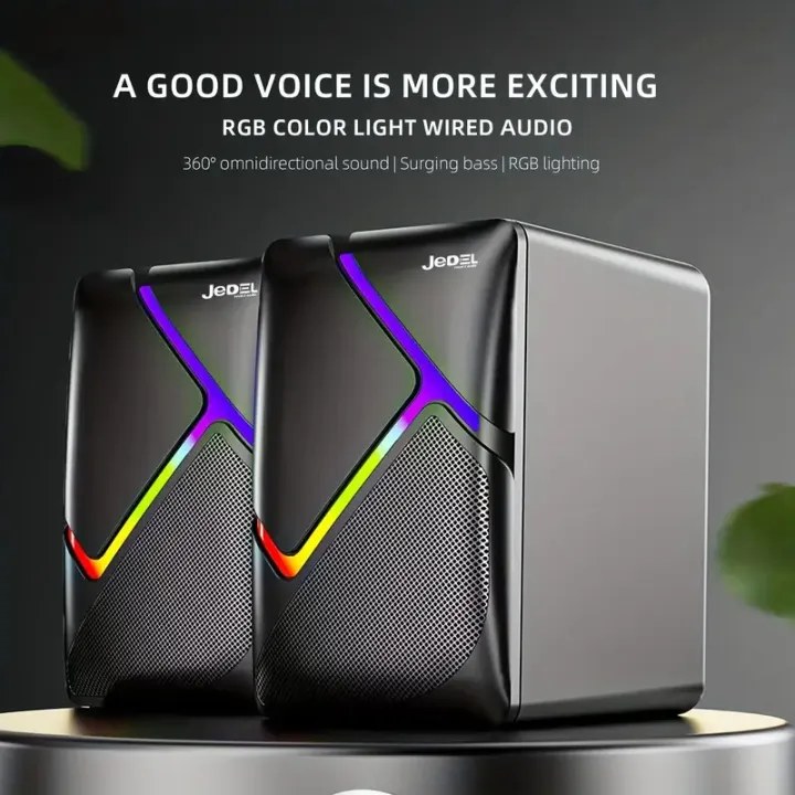 JEDEL-S-526%20RGB%20Stereo%20SpeakerComputer%20Speakers%202.0%20Channel%20PC%20Computer%203.5mm%20Cable%20USB%20Powered%20Multimedia%20For%20Desktop,%20Windows,%20Laptop,%20Tablets,%20Smartphone,%20PC%20Black%20Lindaa%20-%20Image%204