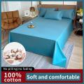 1 Pc Luxury Long-staple Cotton,Flat Bed Sheet,Bed Sheet Without Pillowcase,Solid Colcor. 