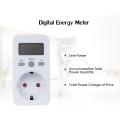 （New）LCD Diplay Electricity Uage Power Meter ocket Energy Wattage KWH Conumption Cot Analyzer Monitor Outlet AC230V EU Plug. 