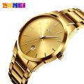 SKMEI 9140 Black Stainless Steel Analog Luxury Watch For Men - Black. 