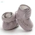 Newborn Baby Boys Girls Booties Winter House Slipper Crib Shoes for Baby Boys Girls Gray 13cm. 