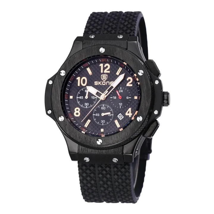 Brand new nail bars temporal SKONE numerals Shinzo dribbling domineering male table calendar (black)