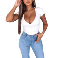 Women Body Suit Casual Slim Jumpsuit Romper Girl Bodysuit Solid Short Sleeve Suit Clothes Clothing Catsuit Top Para. 