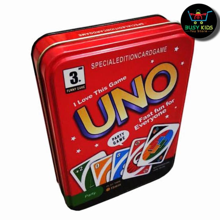 Uno card game metal box high quality cards