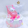 【GlobalGlamour】New GC 1Pc Fruit Hello Kitty Action Figure Toy Gift Dektop Cake Size.