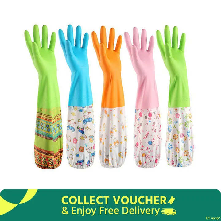 High%20Quality%20Multicolor%20Silicone%20Kitchen%20Hand%20Gloves%20for%20Garden/Dish%20Washing%20-%201%20Pair%20-%20Image%202