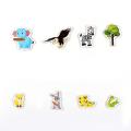 12pcs/lot Animal Fridge Magnet Fish and Crab Wooden Fridge Magnet 3D Cartoon Sticker Toy for Kids Diy Office Whiteboard Gadget. 