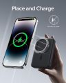 Baseus Magsafe 10000mAh Magnetic Wireless Fast Charge Power Bank for iPhone 15/14/13/12 Series, Black.
