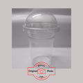 25 pcs One time Plastic Juice Glass 350 Ml With Lid. 