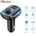 VR robot Bluetooth 5.0 FM Tran_s_mitter Wireless Handsfree Car Kit Bluetooth Car MP3 Audio Player with LED Light EQ Model. 