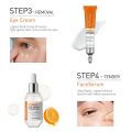 JoyPretty Vitamin C Face Whitening Skin Care Set Glowing Dark Spots Remover Cream Serum Deep Cleaning Toner Facial Skincare Kits.