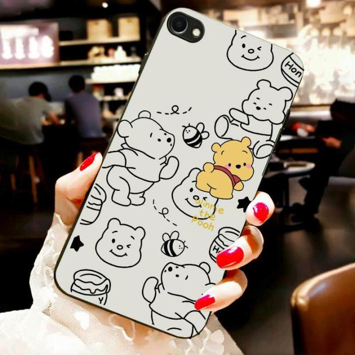 For Vivo Y67 Back Cover Case Fashion Cartoon cute little Winnie Soft Silicone Shockproof Camera Lens Protector Phone Cases