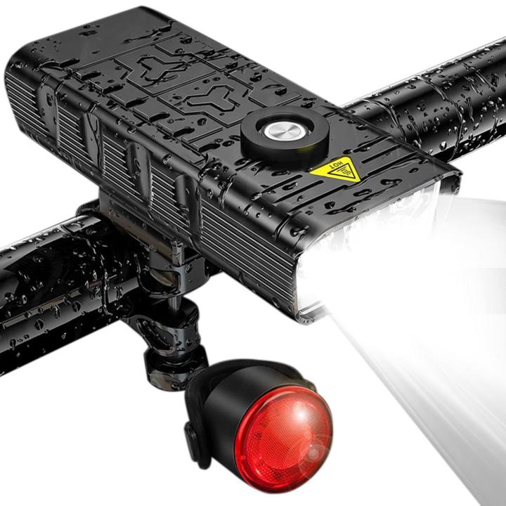 OUMERY 7000 Lumen Powerful Bike Lights Front and Back,5 LED Super