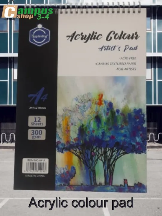 Keep%20Smiling%20Artist's%20Acrylic%20Pad%20A5/A4/A3%20Size%20(24Page)%20For%20acrylic%20painting%20-%20Image%202