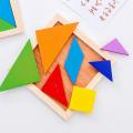 Wooden Puzzle Toys for Kids Colorful Geometric Tangrams Puzzles Boards Toys Kids Early Learning Educational Toy Jigsaw Puzzles Luhuai CVC. 