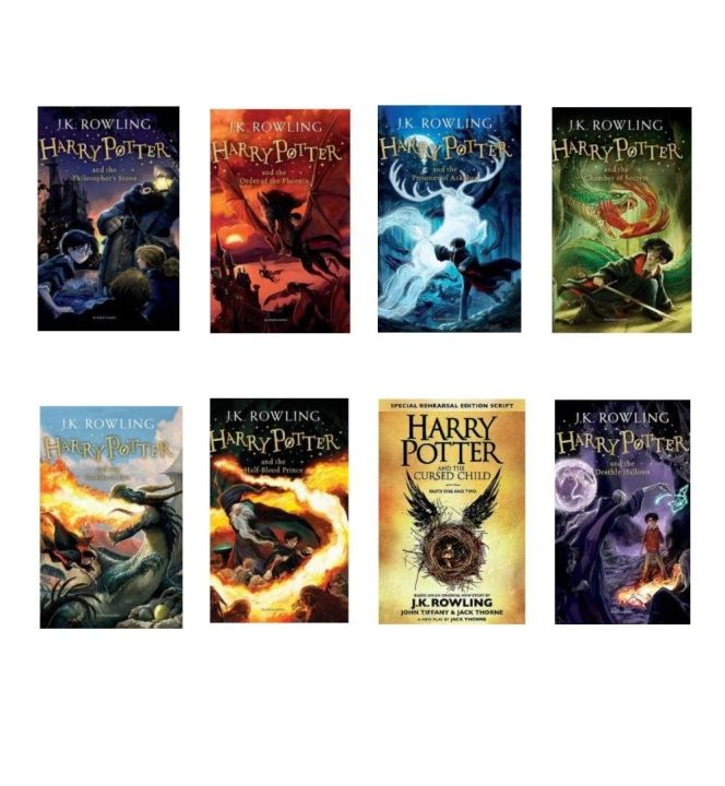 Harry Potter Books by J. K. Rowling (8 Books Set)