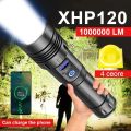 Super XHP120 Powerful Led Flashlight XHP90 High Power Torch Light Rechargeable Tactical Flashlight 18650 Usb Camping Lamp.