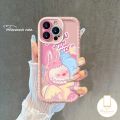 Cute Cartoon Labubu Soft Case Compatible for IPhone 11 16 15 14 13 12 Pro Max 7Plus X XR XS Max 7 8 15 6 6S 16 Plus SE 2020 Trendy Pop Mart Flower Bracelet Cover. 