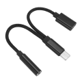2X 2 in 1 Type C Headphone Adapter USB C Splitter Jack AUX Audio Charging Converter for. 