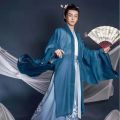 Han Chinese Clothing for Men Style Fairy Style Large Size Ancient Costume Handsome Ancient Style Chivalrous Scholar Student Summer Business Attire. 