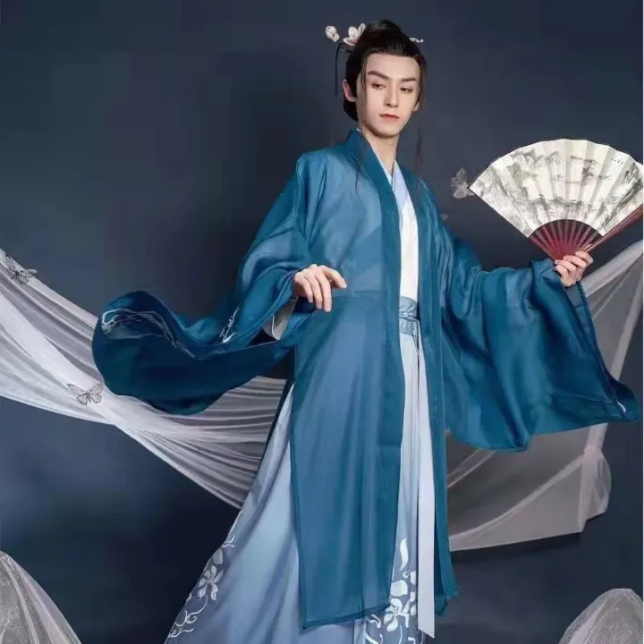 Han%20Chinese%20Clothing%20for%20Men%20Style%20Fairy%20Style%20Large%20Size%20Ancient%20Costume%20Handsome%20Ancient%20Style%20Chivalrous%20Scholar%20Student%20Summer%20Business%20Attire%20-%20Image%204
