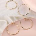 New 925 Sterling Hoop Earring For Women 50mm Big Round Circle Earrings Jewelry Gift. 