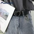 Fashion Women PU Leather Belt Heart Female Cute Black Harajuku Belt Ladies Pants Party Dress Heart Belts For Jeans.
