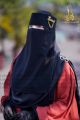 Arabian Niqab with Muslimah brooch Premium Quality 15 inch Arabian Nikab black for women. 