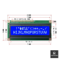 16x2 LCD Display with Blue Backlight for Arduino, ESP32, ESP8266, PIC, AVR, STM32. 