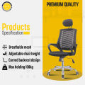 FF-EC-07ss ( BLACK ) Smart Office Executive chair with Headrest (V-Mesh). 