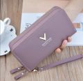 Fashion Double Chamber Ladies Purse-F094(Purple). 