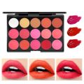 Non-Sticky Cup Matte Lipstick Palette Waterproof Moisturizing 15 Color Lip Gloss Palette Nude Pink Red Lips Makeup Tool. 