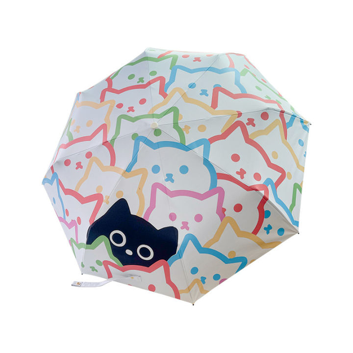 Cat Umbrella Cartoon Colorful Smart Full Automatic Folding Sun Umbrella Strong Stand Windproof Sombrilla Con Proteccion De Rayos