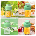 MAYTTO 1200ML Juicing Cup Portable Electric Juice Blender Mixer Juicer Fruit Mixed USB Rechargeable Easy to Operate 6 Blades Strong Motor With Portable Drink Lid.