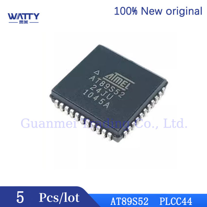 5 Pcs/Lot AT89S52 AT89S52-24JU 24JI 8-bit microcontroller chip SMD PLCC44 Circuitry Part