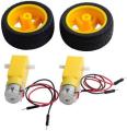 Dual Shaft motor and Wheels Smart Car Robot Gear Motor for arduino, black and yellow pack of 2-Black;Yellow. 