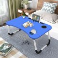 Portable Foldable Laptop Desk Home Laptop Table Notebook Study Laptop Stand Desk for Bed & Sofa Laptop Stand Computer Table with Folding Legs- Blue - Laptop Table - Laptop Table - Laptop Table. 