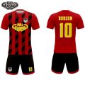 custom kids football jersey sublimation printing childs football uniform soccer jersey kits. 