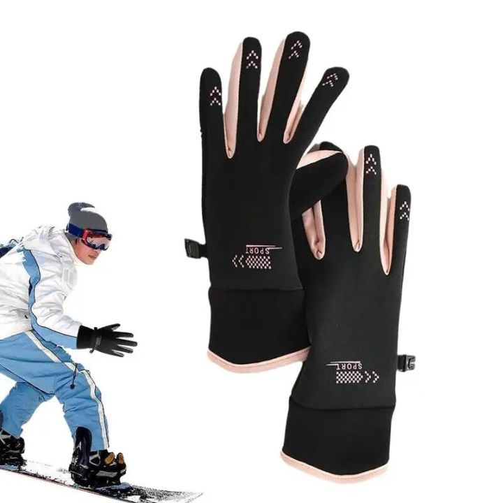Winter men Women Gloves Men Cycling Bike Gloves Hand Warmer Fleece Lined Guantes Full Finger Mittens Touchscreen Waterproof