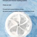 1pc Portable mini washing machine, underwear and clothing folding mini washing machine, small dormitory rotating wave vibration.