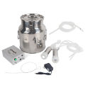 14L Charging Portable Household Electric Goat Cow Milking Machine Milker with Vacuum Pulse Pump 100‑240V (for Cow US Plug ). 