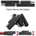 SAE Connector SAE to SAE Polarity Reverse for Solar Panel Battery Charger 5Piece.