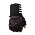 High-Quality Non-Slip Weightlifting Fitness Gloves with Finger Support for Heavy Duty Workout - Half-Finger Design.