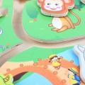 Wooden Montessori Kids Early Learning Slide Labyrinth Puzzle 12 Symbolic  Body Matching Preschool Maze Educational Toys. 