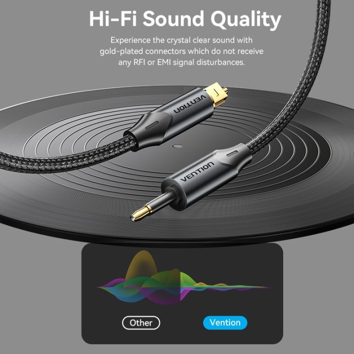 Vention%203.5mm%20Digital%20Optical%20Audio%20Cable%20Toslink%20SPDIF%20Coaxial%20Cable%20for%20Amplifiers%20Blu-ray%20Xbox%20360%20PS4%20Soundbar%20Fiber%20Cable%20-%20Image%202
