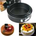 Non Stick 3 Piece Set Carbon Steel Springform Round Shape Cake Pan Mold.