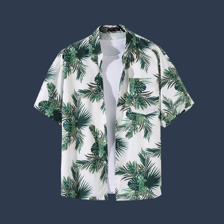 Men's%20Short%20Sleeved%20Floral%20Shirt%20Loose%20Hawaiian%20Shirt%20Casual%20Versatile%20Beach%20Top%20Turn-Down%20Collar%20Summer%20Loose%20Popular%20Quick%20Dry%20-%20Image%207