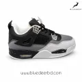 Air Jordan 4 Retro Style Men's Sneakers - Black & Grey Premium High-Top Sports.