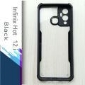 For Infinix Hot 12i  - Transparent Silica Gel Matte ShockProof Slim Thin Back Cover Phone Case With Bumper. 
